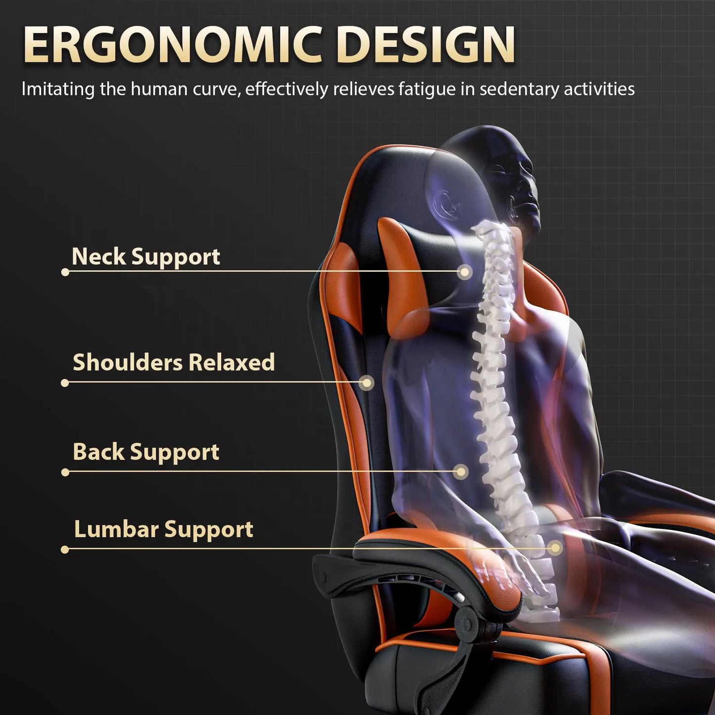 Gaming Chair with Footrest Reclining Gamer Chair