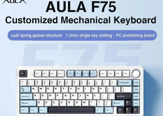 AULA F75  Wireless/Bluetooth/Wired Gaming Mechanical Keyboard RGB