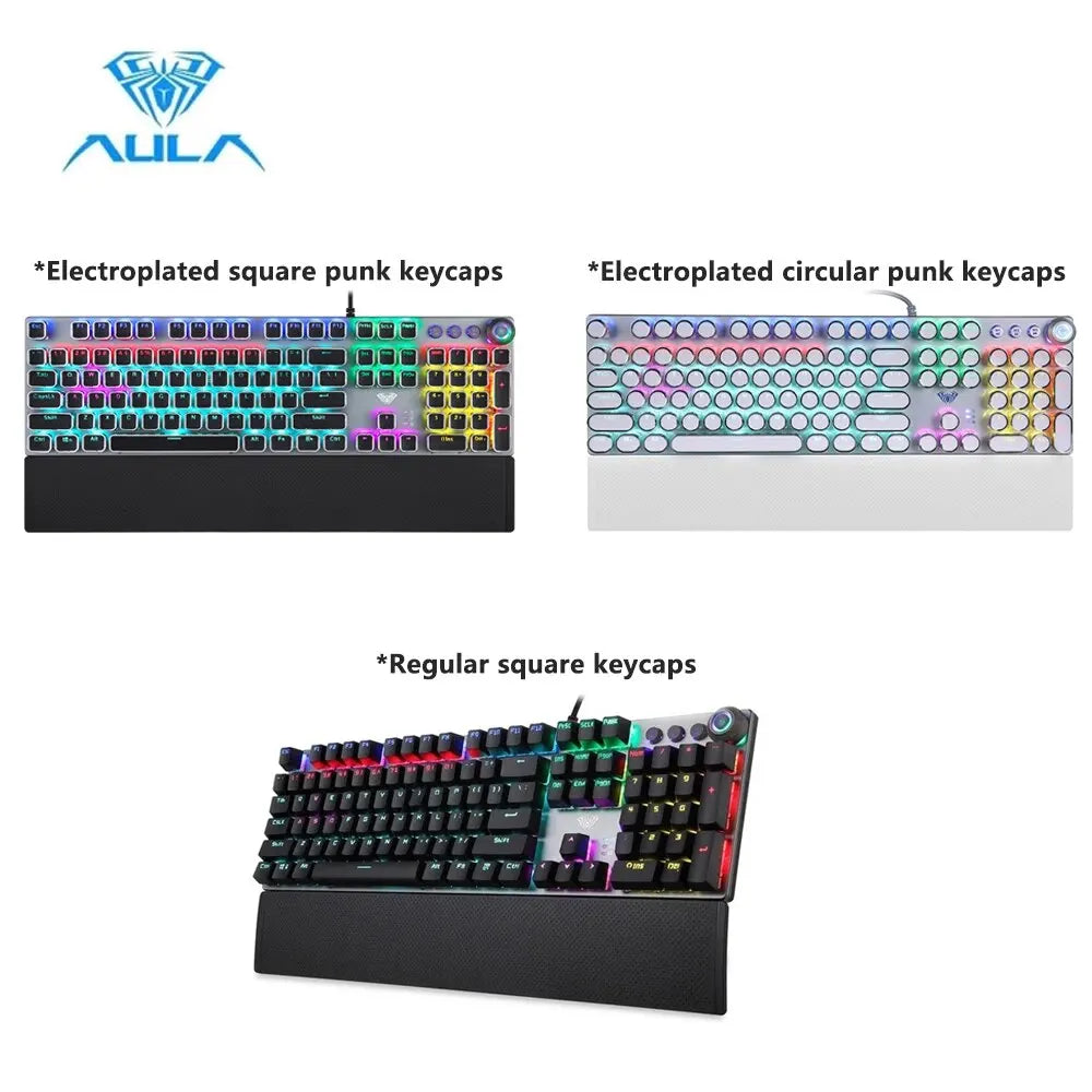 AULA Punk Keycap Retro Gaming Keyboard